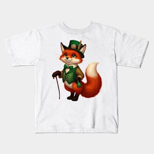 St Patricks Fox Kids T-Shirt